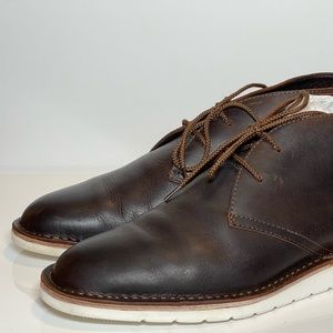 TRASK Men's Bardon Brown Leather Chukka Boots Shoes